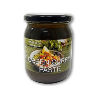 GREEN CURRY PASTE, PASTA ZIELONE CURRY 500 ML SŁOIKI